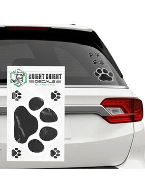 Reflective Paw Print Stickers - Waterproof Vinyl Decals for Cars, Laptops & More